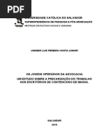 DISSERTAÇÃO - Os Jovens Operários Da Advocacia - Um Estudo Sobre a Precarização Do Trabalho Nos Escritórios de Contencioso de Massa