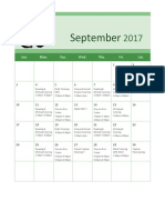 September 2017 Calendar