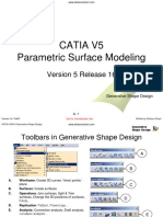 Catia V5 Parametric Surface Modeling: Version 5 Release 16