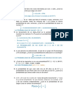 Probabilidad de eventos aleatorios y cálculos estadísticos