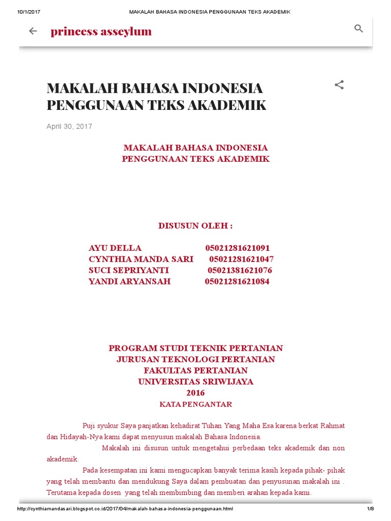 Contoh Teks Akademik Dan Non Akademik Berbagi Teks Penting