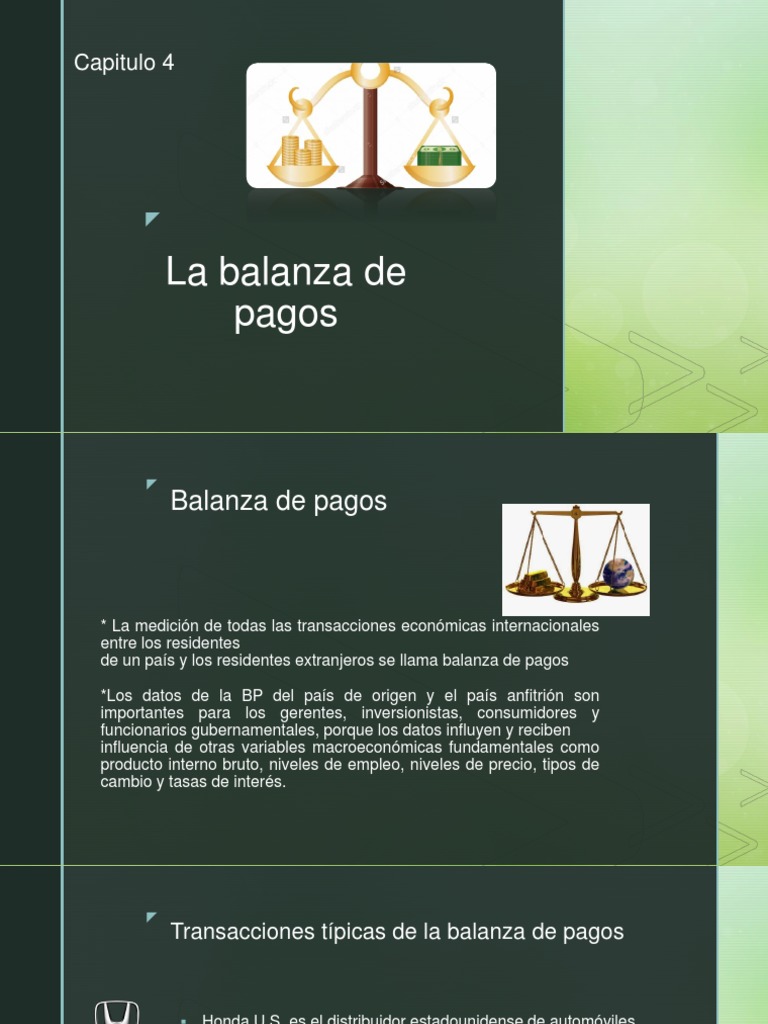 La Balanza de Pagos | PDF | Balance de pagos | Tipo de cambio