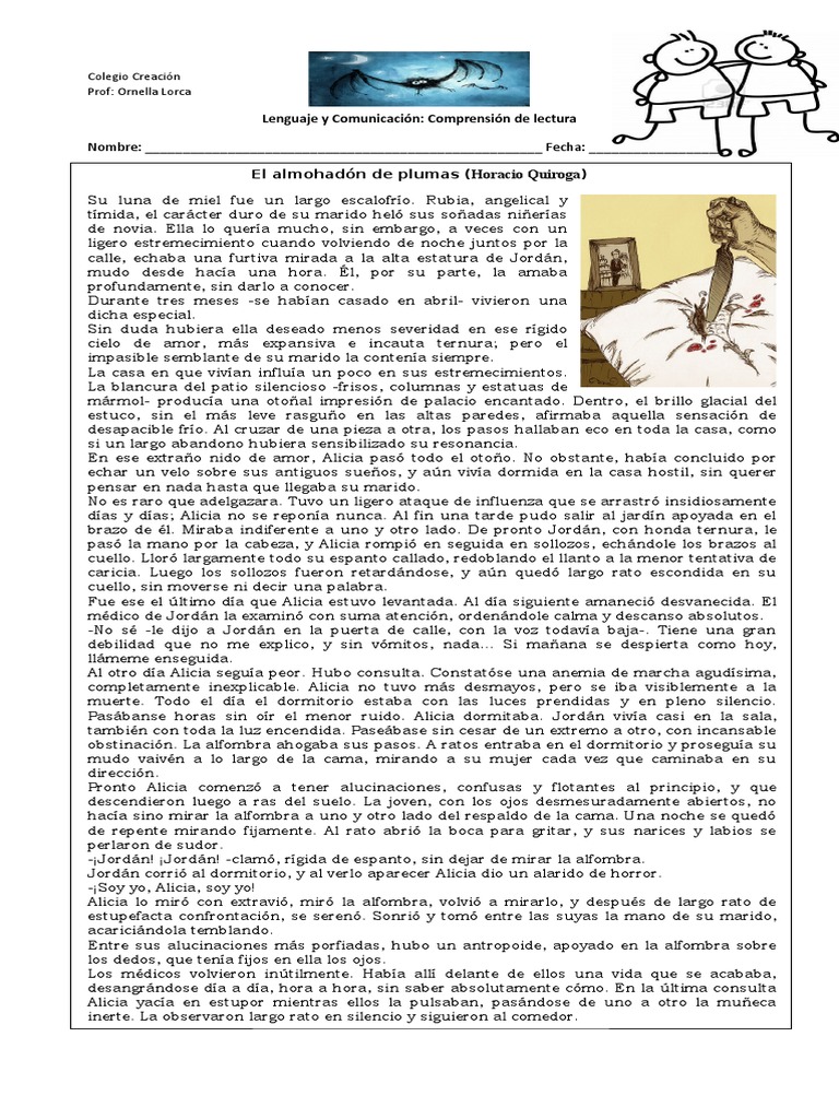 Cuento El Almohadon De Plumas Analisis