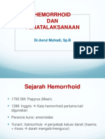 CLINICAL MENTORING 4 HEMORROID DAN PENATALAKSANAN OLEH Dr. ASRUL MUHADI SP.B PDF