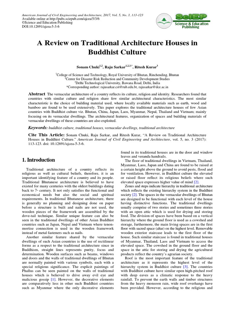 Buddhist Vernacular Architecture Review | PDF | Bhutan | Roof