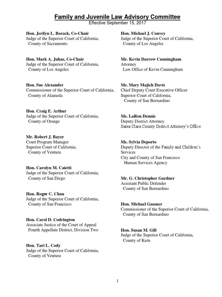 Family & Juvenile Law Leaders | PDF | California Courts Of Appeal |  California
