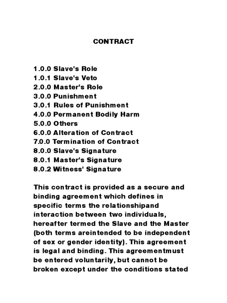 Contract PDF Punishments Slavery image