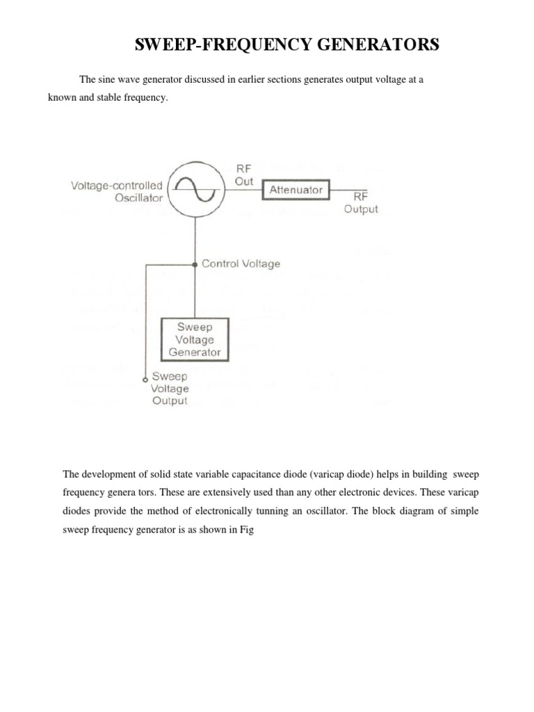 Overview of Sweep Frequency Generators | PDF