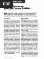 Acidizing Concepts-Matrix vs. Fracture Acidizing: George E. King