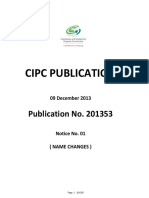 CIPC Notice Name Changes Close Corporations