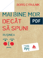 Boris Cyrulnik - Rușinea. Mai Bine Mor Decât Să Spun PDF