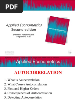 Applied Econometrics Autocorrelation