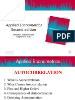 Applied Econometrics Autocorrelation