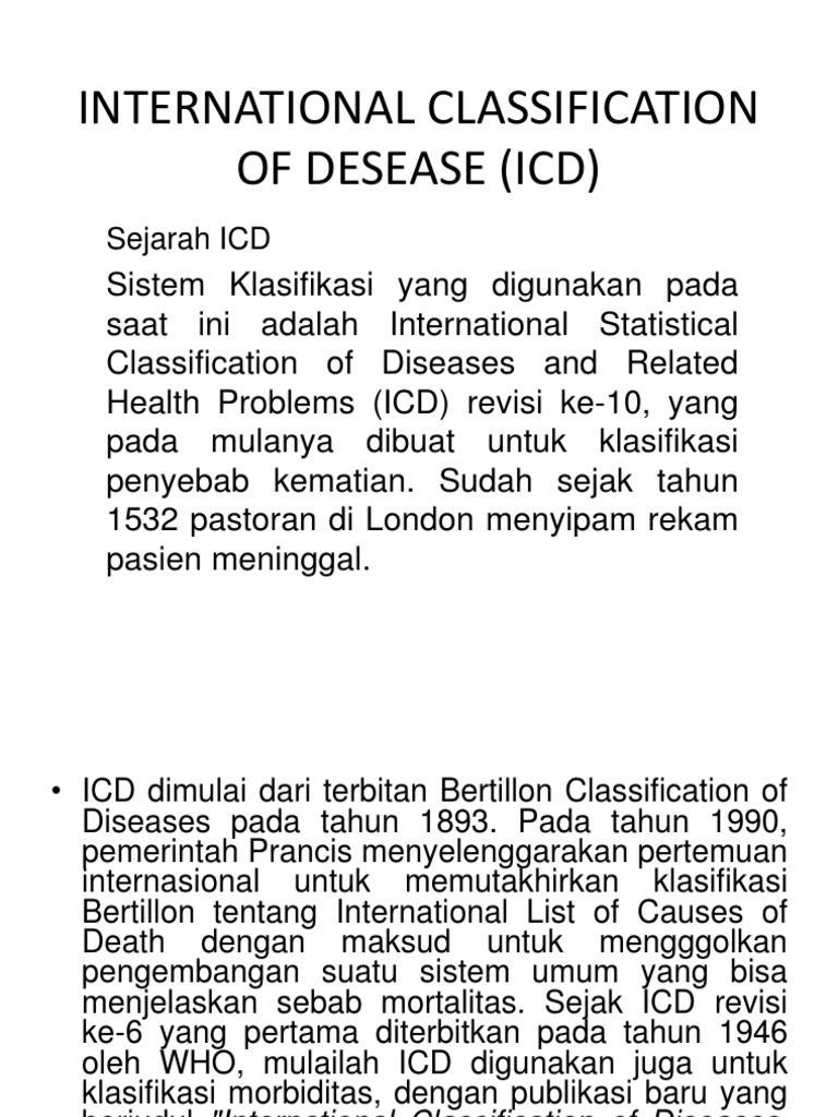 International Classification of Desease (Icd) Part3 | PDF