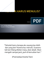 1-Kenapa Harus Menulis