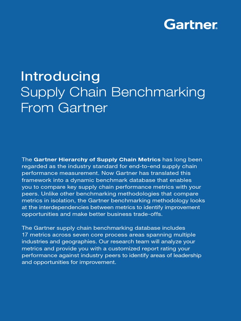 Supplychain benchmarking pdf supply chain benchmarking