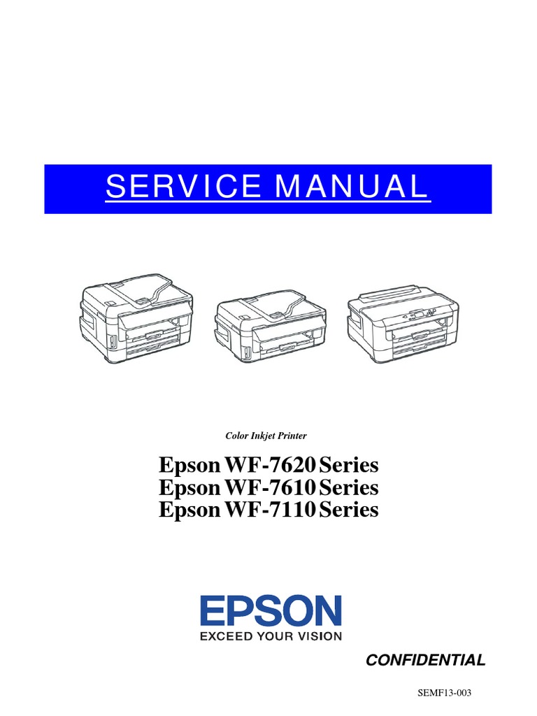 Epson WF7620 WF7610 WF7110 PDF Troubleshooting Printer