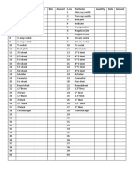 S.no Particular Quantity Rate Amount S.no Particular Quantity Rate Amount