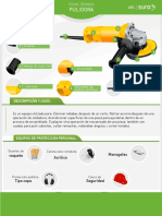 Pulidora: ficha técnica y medidas preventivas