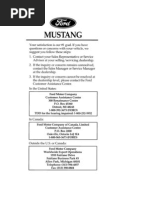 Download 1996 Ford Mustang Manual by Rob Diggs SN36037998 doc pdf