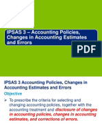 Accounting Policies and Changes in Estimate