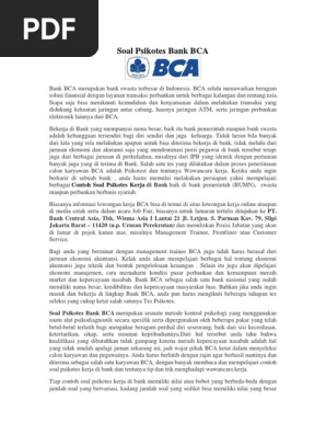TEST PSIKOTES: Soal Psikotes Bank BCA
