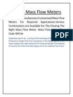 V1.1 Sizing Thermal Mass Flow Meter Sizing 