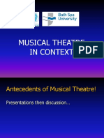 Musical Theatre in Context