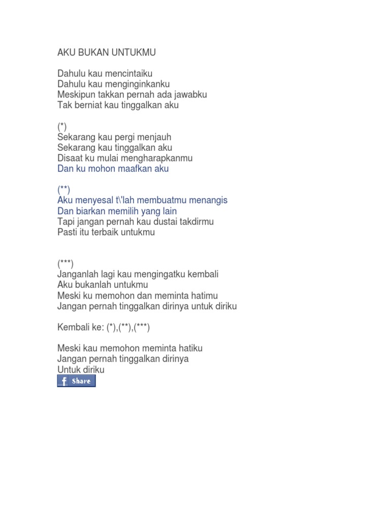 Aku Bukan Untukmu Pdf