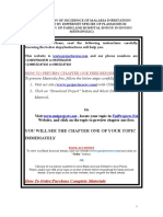 Examination of Incidence of Malaria Infestation Caused by Different Species of Plasmodium