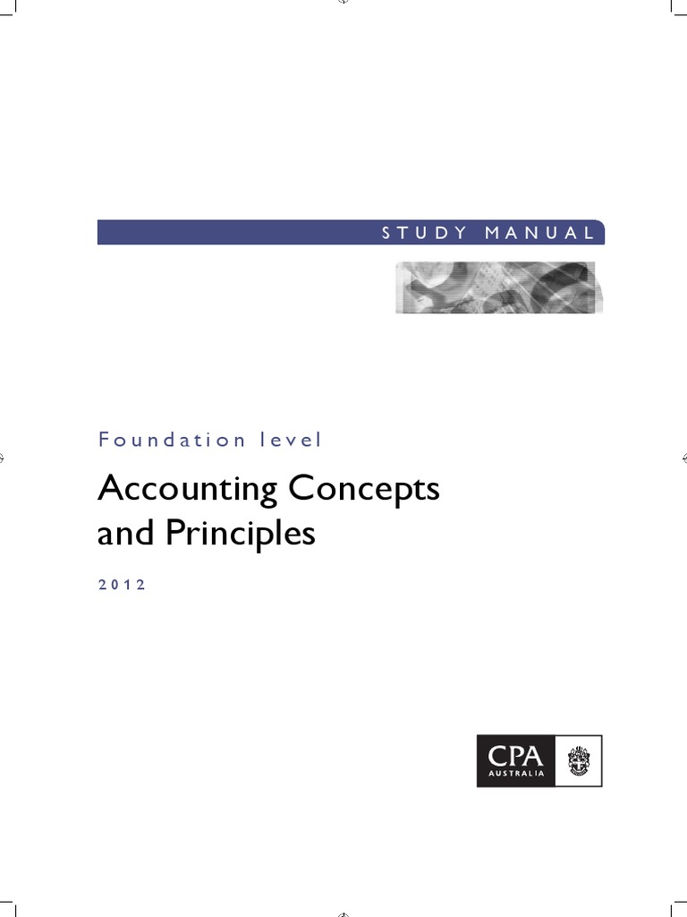 Study Manual Accounting Concepts and Principles PDF | PDF | Financial ...