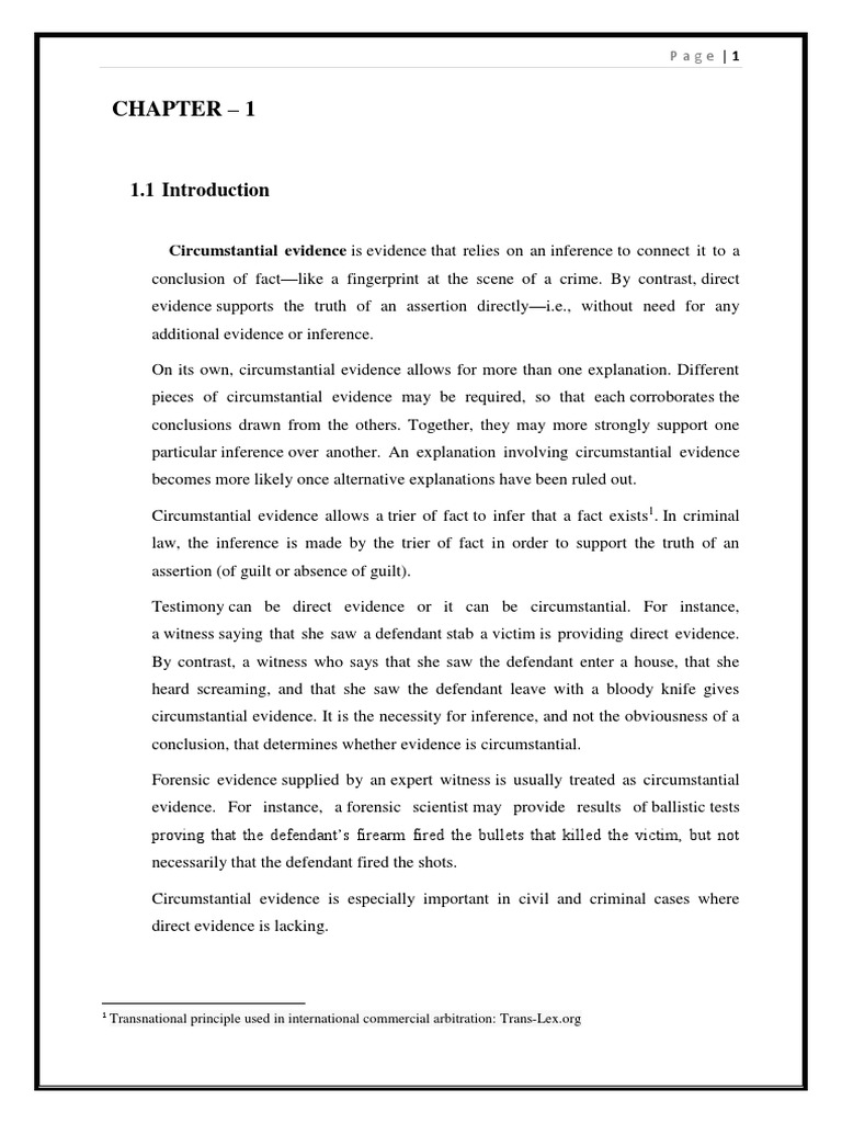 Understanding Circumstantial Evidence Its Historical Development, Relevance in India, and