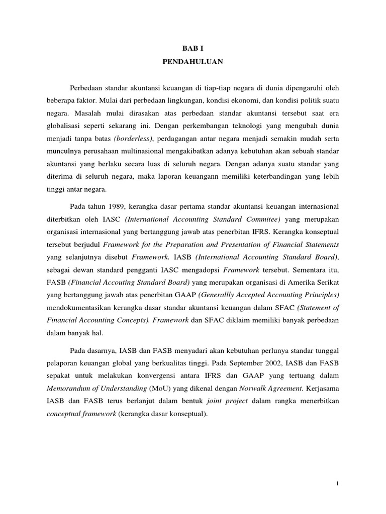 Perbedaan Kerangka Konseptual Ifrs Dengan Fasb Berbagai