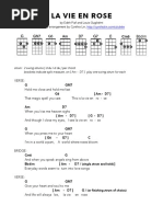 LA VIE EN ROSE - Ukulele Chord Chart PDF