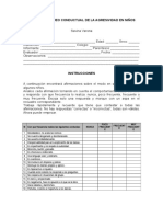 Test de Agresividad Infantil - Formato