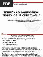 VII Odrzavanje Preventivno PP