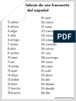 Lista de Palabras de Uso Frecuente Del Español 1 1