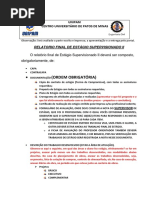Orientações- Relatório Final - Estagio Supervisionado II
