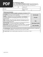 Download Job Performance Review Summary by ryantaylor16 SN3604089 doc pdf