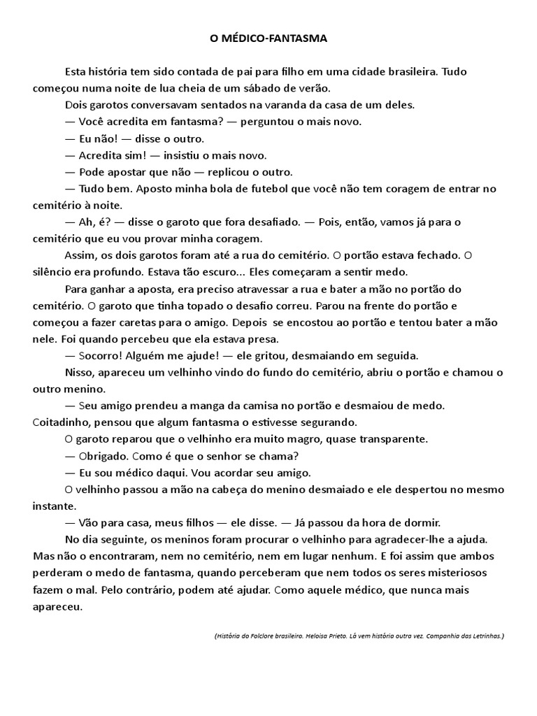 O Médico Fantasma | PDF | Lazer