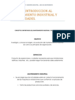 1.1 Introduccion Al Mantenimiento Industrial y Generalidades