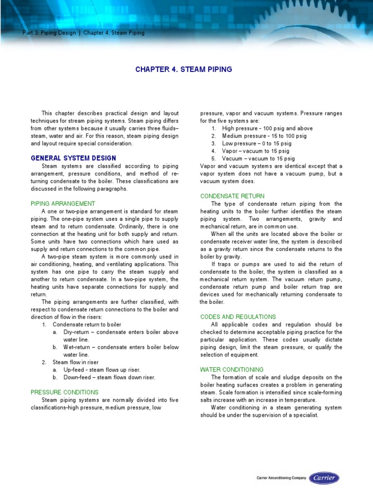 Carrier Chapter 3 Piping Design PDF PDF
