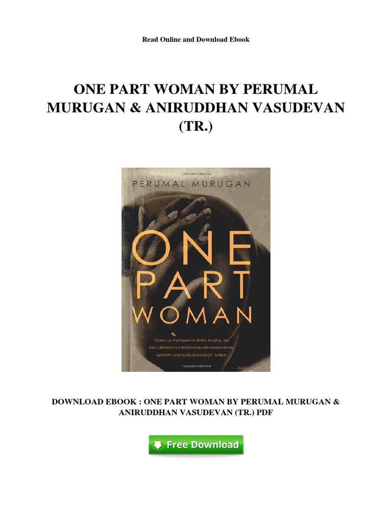 One Part Woman By Perumal Murugan Aniruddhan Vasudevan Tr Pdf