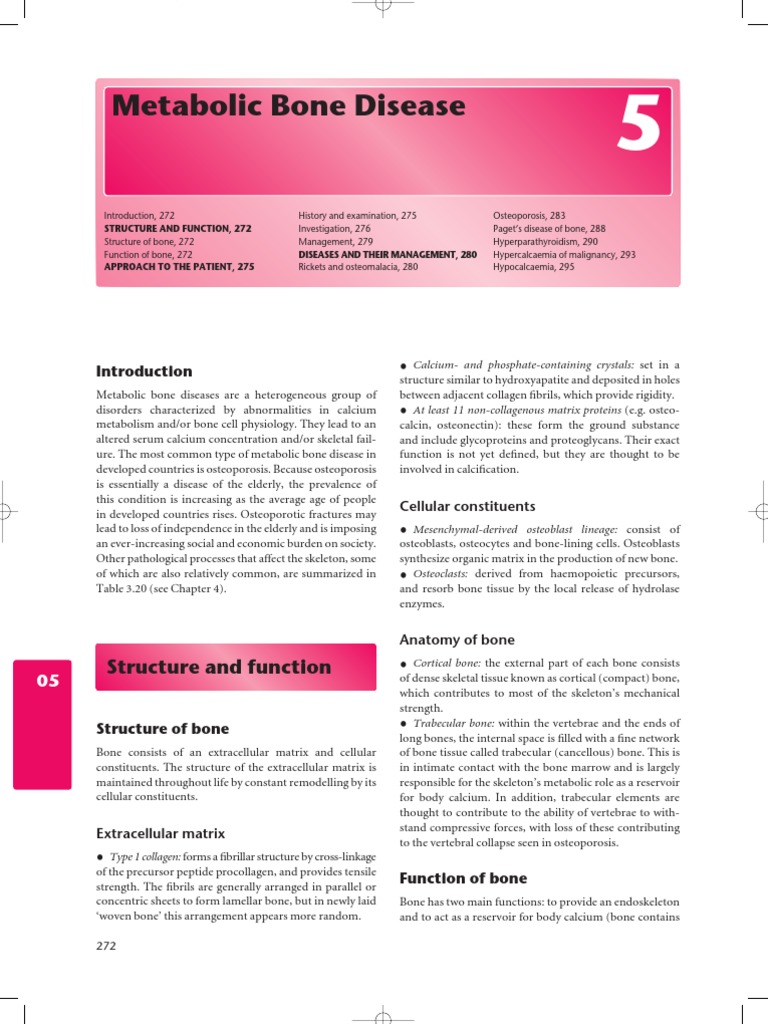 Metabolic Bone Disease Overview | PDF | Bone | Osteoporosis