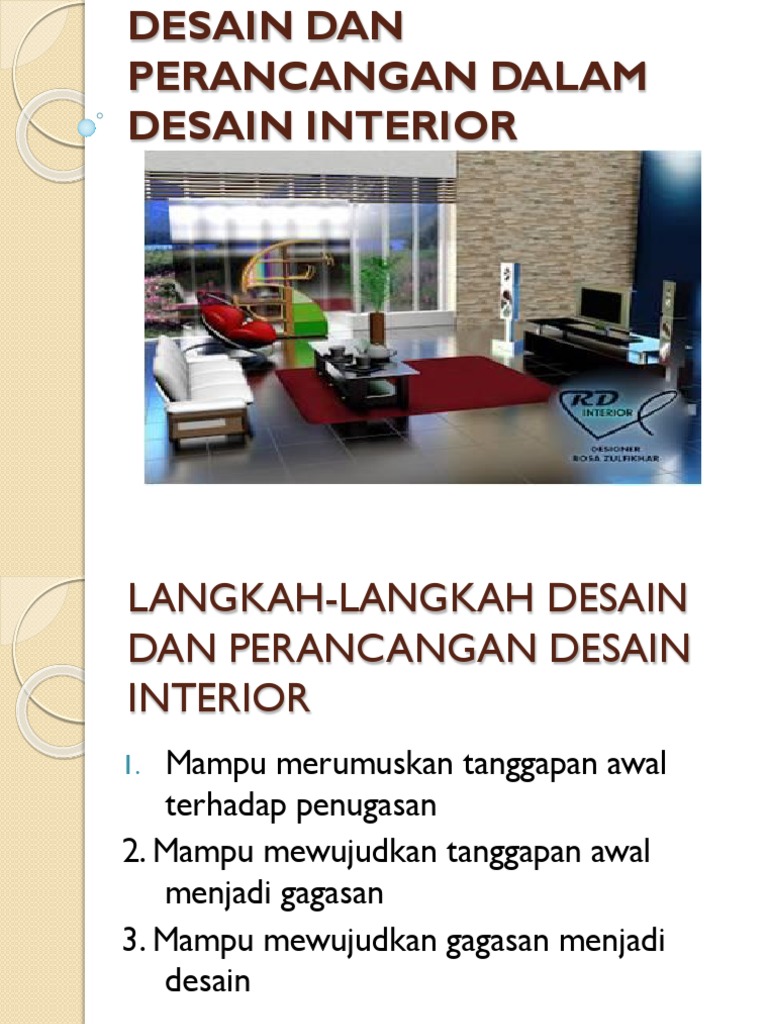 Desain Dan Perancangan Dalam Desain Interior 2 | PDF