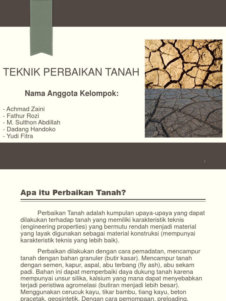 Teknik Perbaikan Tanah (Full and Simple) | PDF