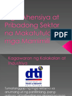 Mga Ahensiya at Pribadong Sektor Na Makatutulong Sa Mamimili