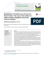Management of Health Care Services For Ood Victims: The Case of The Shelter at Nakhon Pathom Rajabhat University Central Thailand