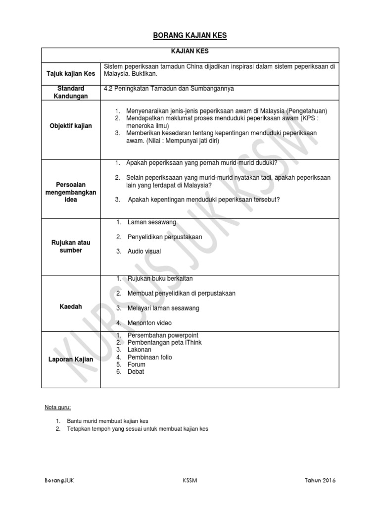 Conoth Kajian Kes Kssm Sejarah T1 Pdf