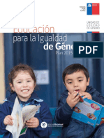 Plan Educativo 2015-2018 para Igualdad de Género